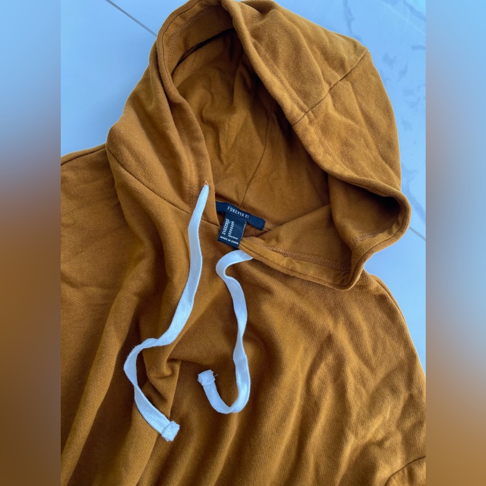 Forever 21 Brown Cropped Hoodie